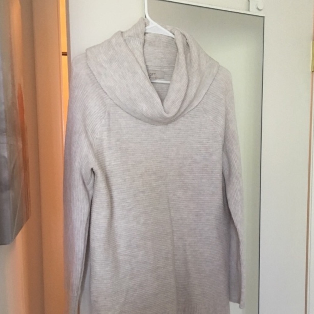 Cream Cowl Neck Loft Sweater
